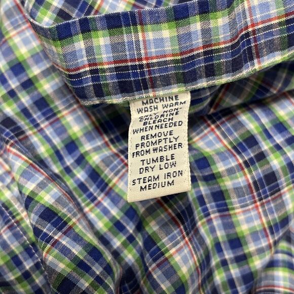 Ralph Lauren Button Down Shirt Mens M-15 1/2 Blue Plaid Long Sleeve Classic Fit - Picture 6 of 11